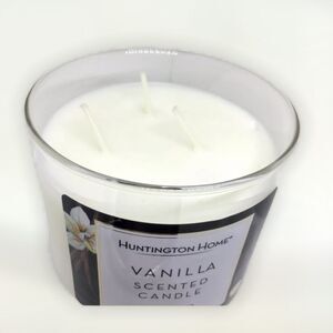 Huntington Home Vanilla Scented Candle 3-wick Soy Blend 14 oz.